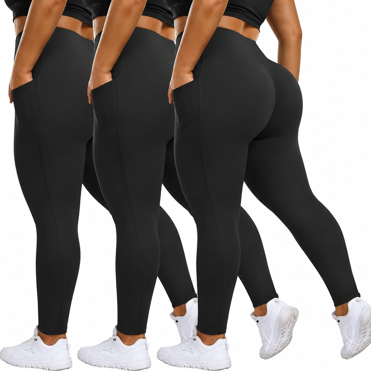HLTPRO 3 Pack Plus Size Leggings