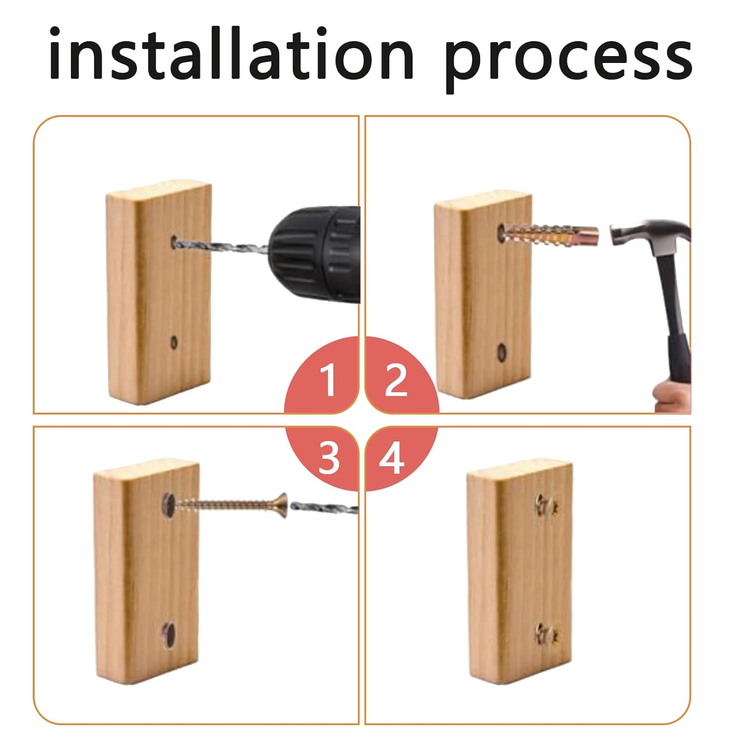 20 Pack Cinder Block Anchors with Screws Heavy Duty Masonry Wall Anchors for Concrete Block Brick & Hollow Wall Ideal for Hanging Shelves Fixtures & Loose Hinge Hole Repair (6x32mm)