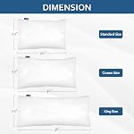 Pillow Protectors Queen 4 Pack, Waterproof Pillow Cover White, Bed Bug Proof Pillow Protector , Zippered Pillow Protectors 20 x 30 inch, Pillow Encasement