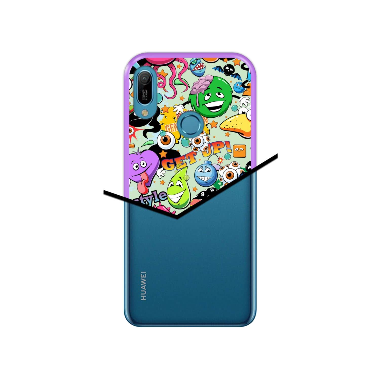 Jeelar Cover per HUAWEI Y6 2019, Custodia Antiurto Case Sottile Carino