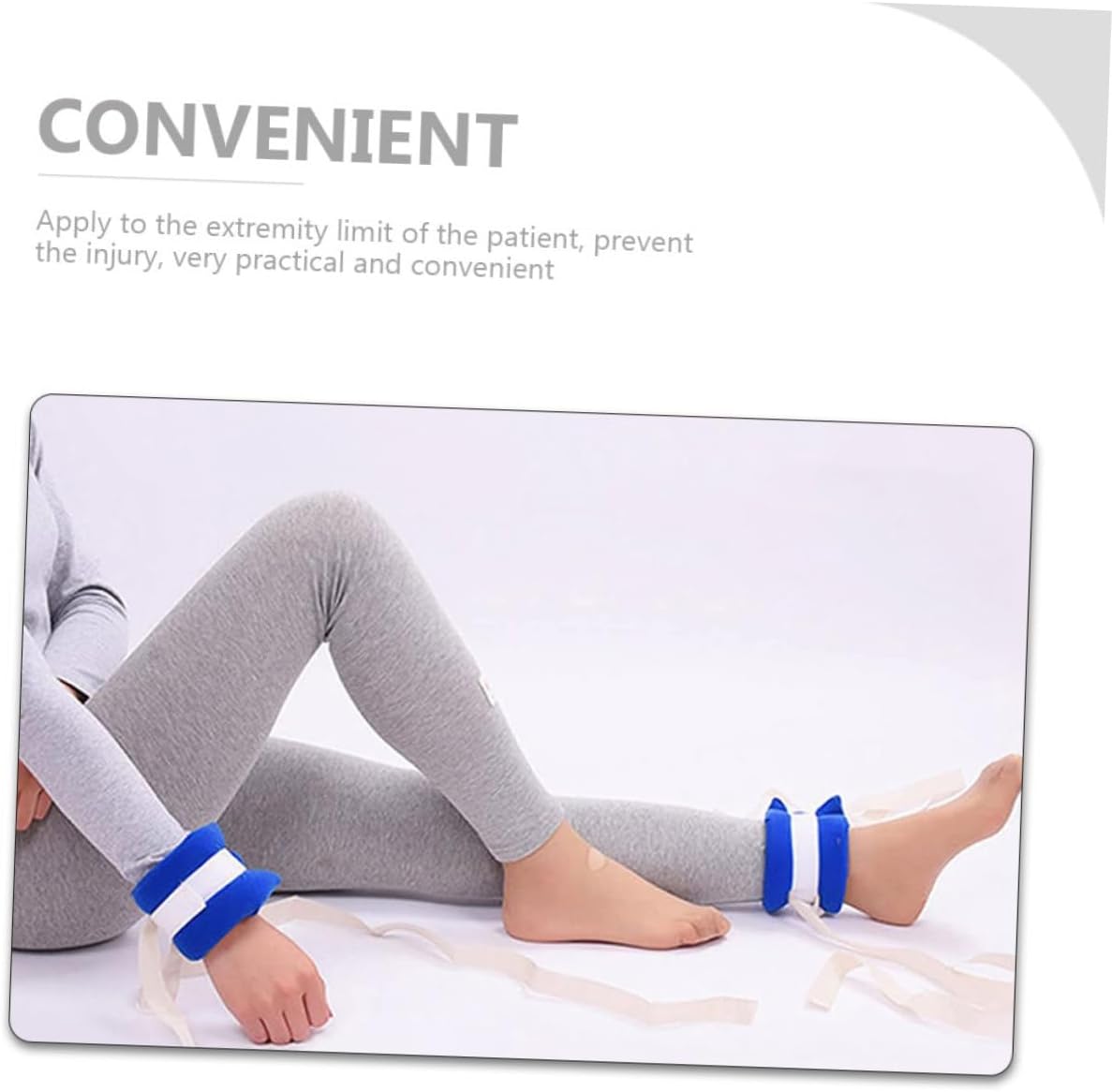 COLLBATH 12pcs Adjustable Medical Wrist Straps for Hospital Patients Extraction Ties for Elderly Care and Prevents Self-Injury and Falls