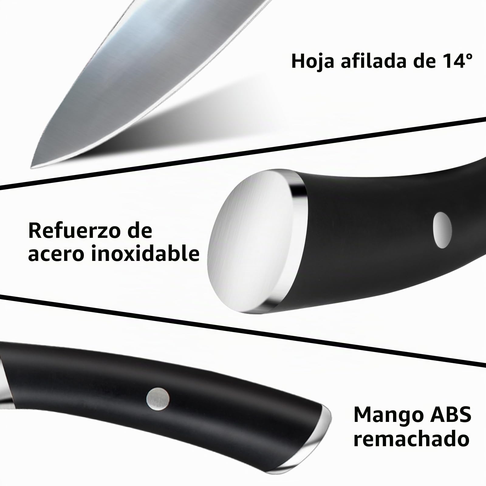 MOSFiATA Juego de Cuchillos de Cocina Profesional con Tijeras de Cocina y Estuche, Set Cuchillos Chef 19 Piezas