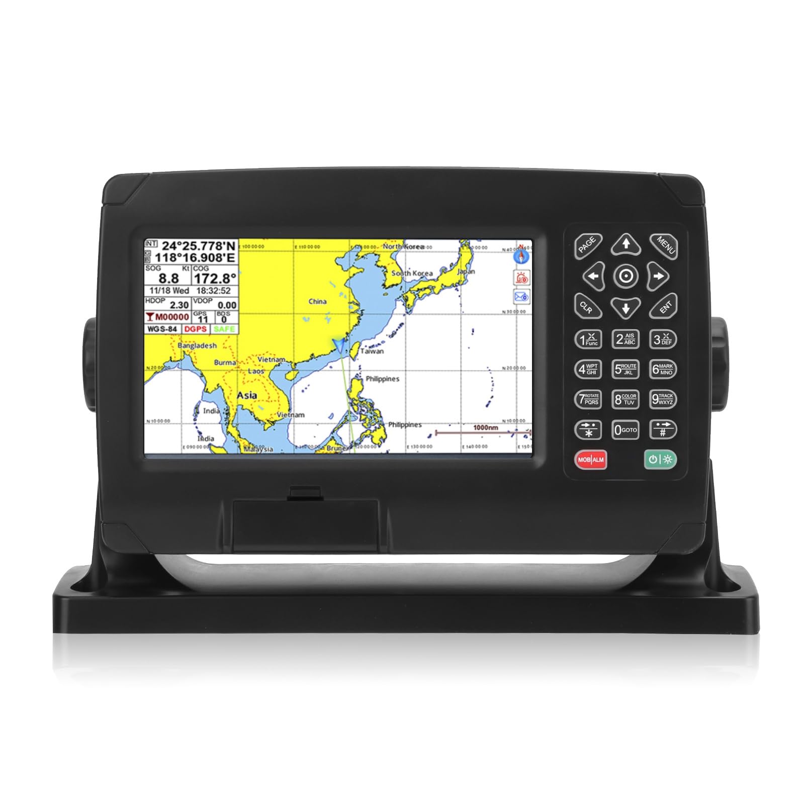 Ploter Map GPS Nawigator Satelitarny, Nawigacja Morska GPS, Transponder AIS z Systemem Podwójnej Mapy Anteny GNSS Wodoodporność IPX6 dla łodzi Morskich