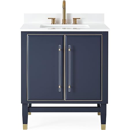 Amazon.com: Tennant 30 inch Brand Bertone Bathroom Vanity (Navy Blue ...