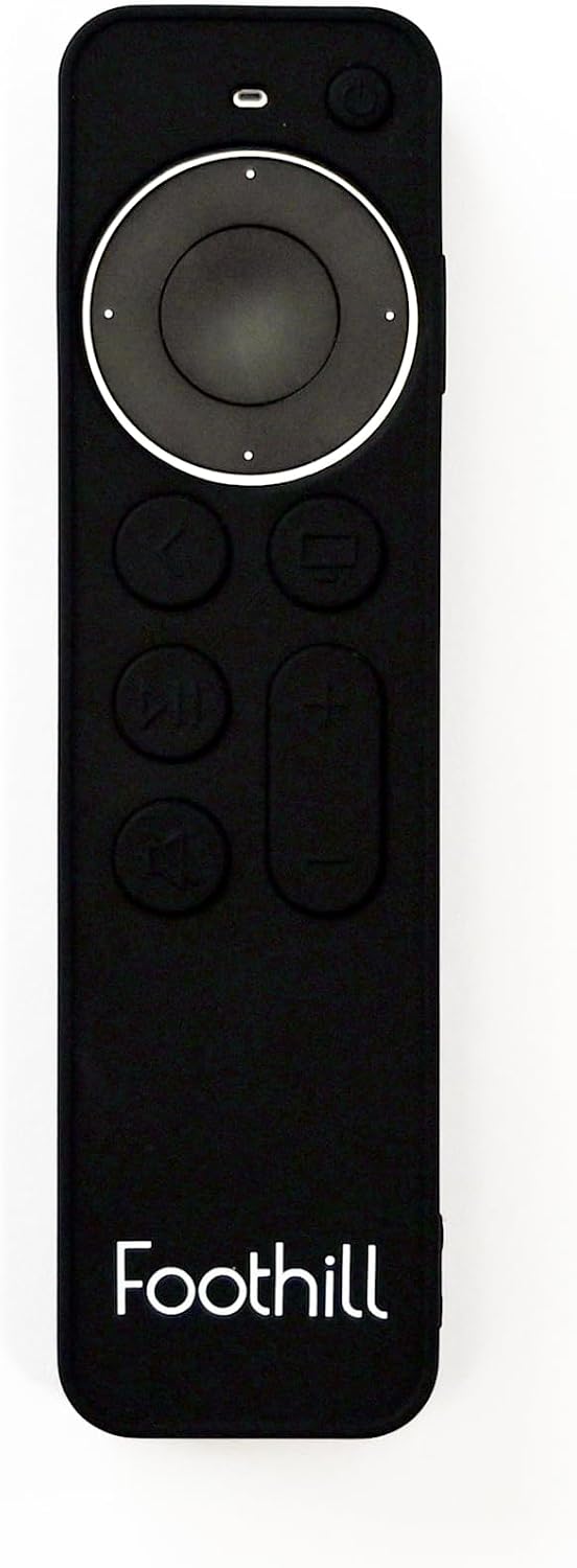 Foothill Trainer-Grade Sweat-Resistant Siri Remote Cover (2nd Gen) – Silicone Grip Sleeve with Leash for Apple TV & Indoor Cycling