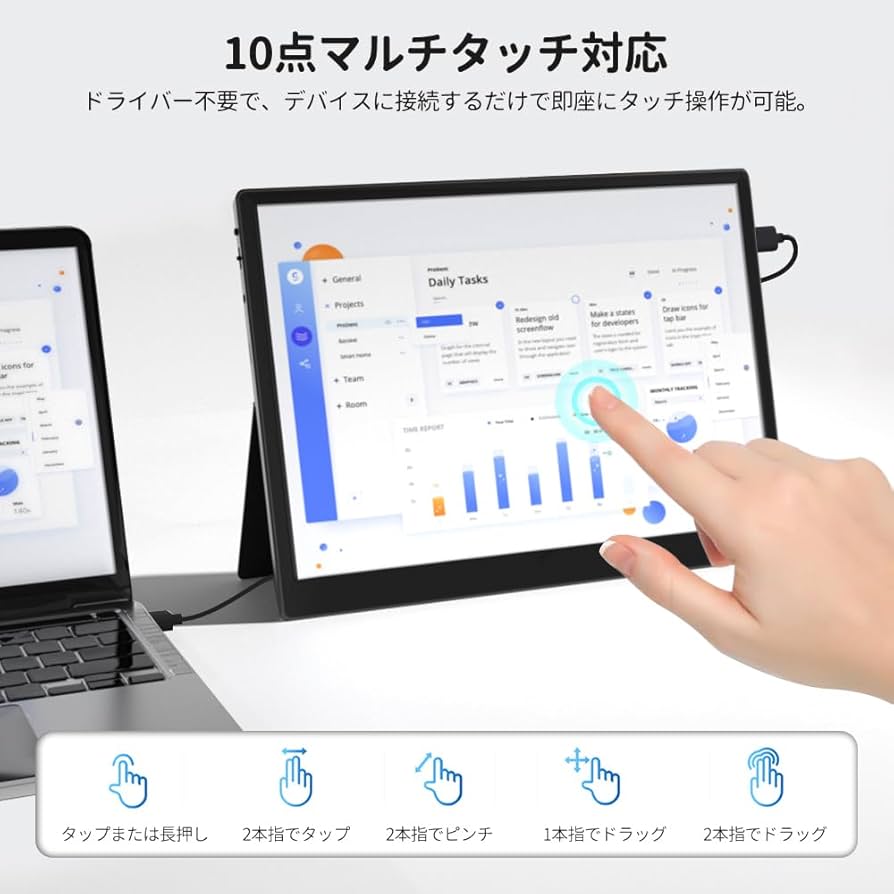 Amazon.co.jp: HAILESI モバイルモニター 15インチ 4K 3240*2160
