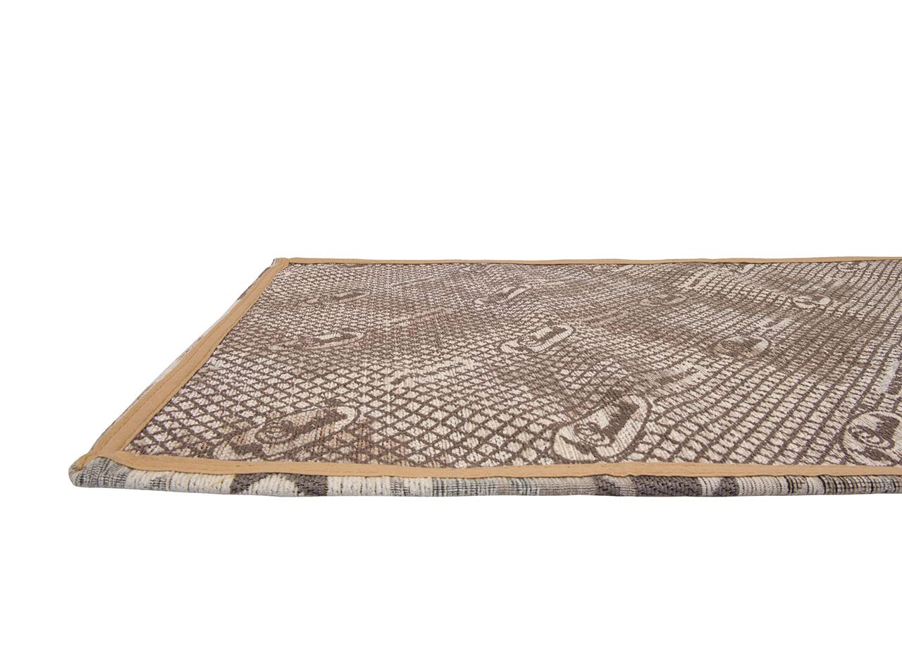 BIANCHERIAWEB By Suardi - Lot de 2 tapis d'ameublement antidérapant pour chambre salon, motif abstrait, géométrique, 65 x 110 cm