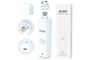 Lima de Uñas para Perros Recargable Profesional, Cortauñas Eléctrico de 2 Velocidades...