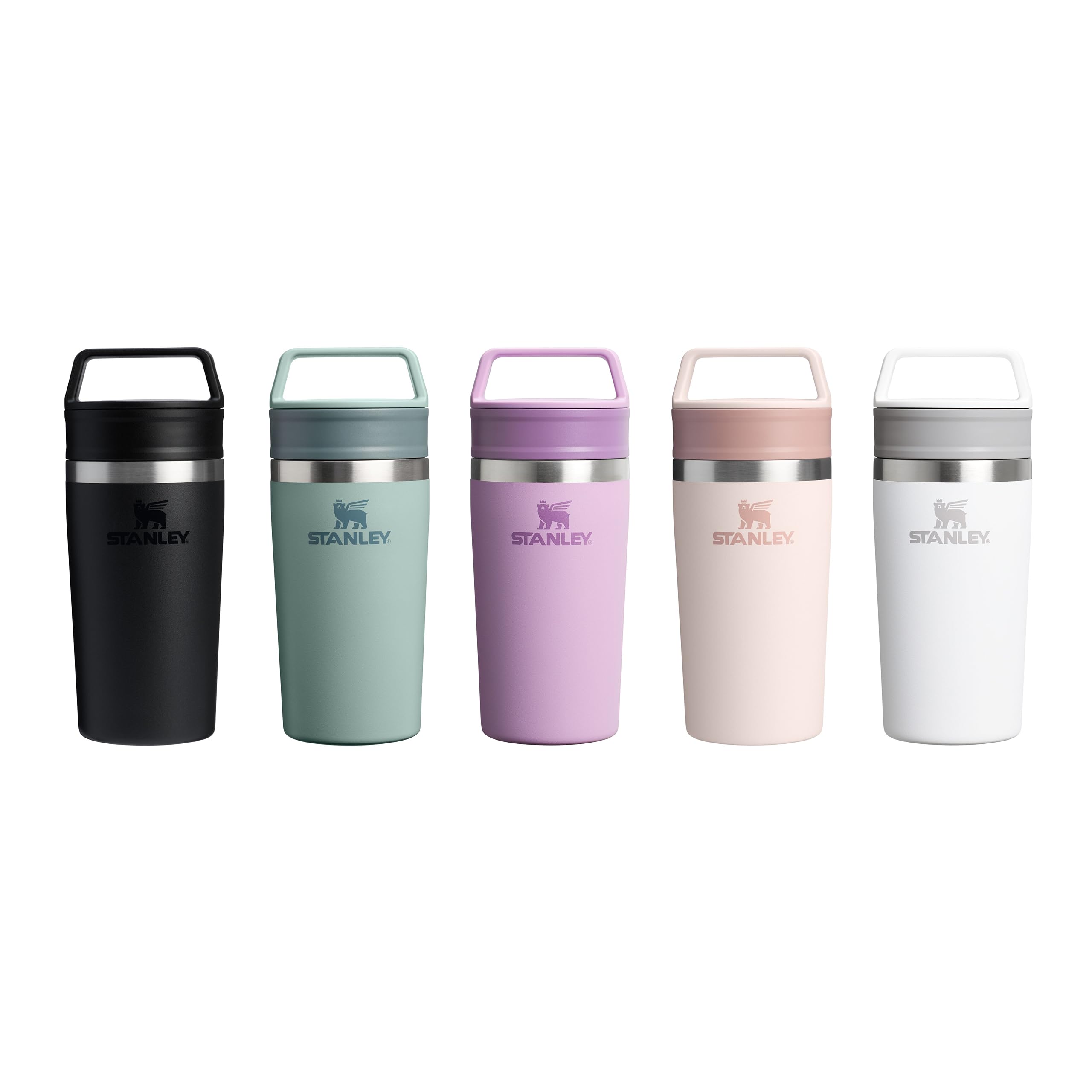 STANLEY 1913 Mug Isotherme Cafe To-Go 0.35L - 4 Heures Chaud - 5 Heures Froid - Étanche et Compact - Thermos Café avec Poignée - Lavable au Lave-Vaisselle - Black