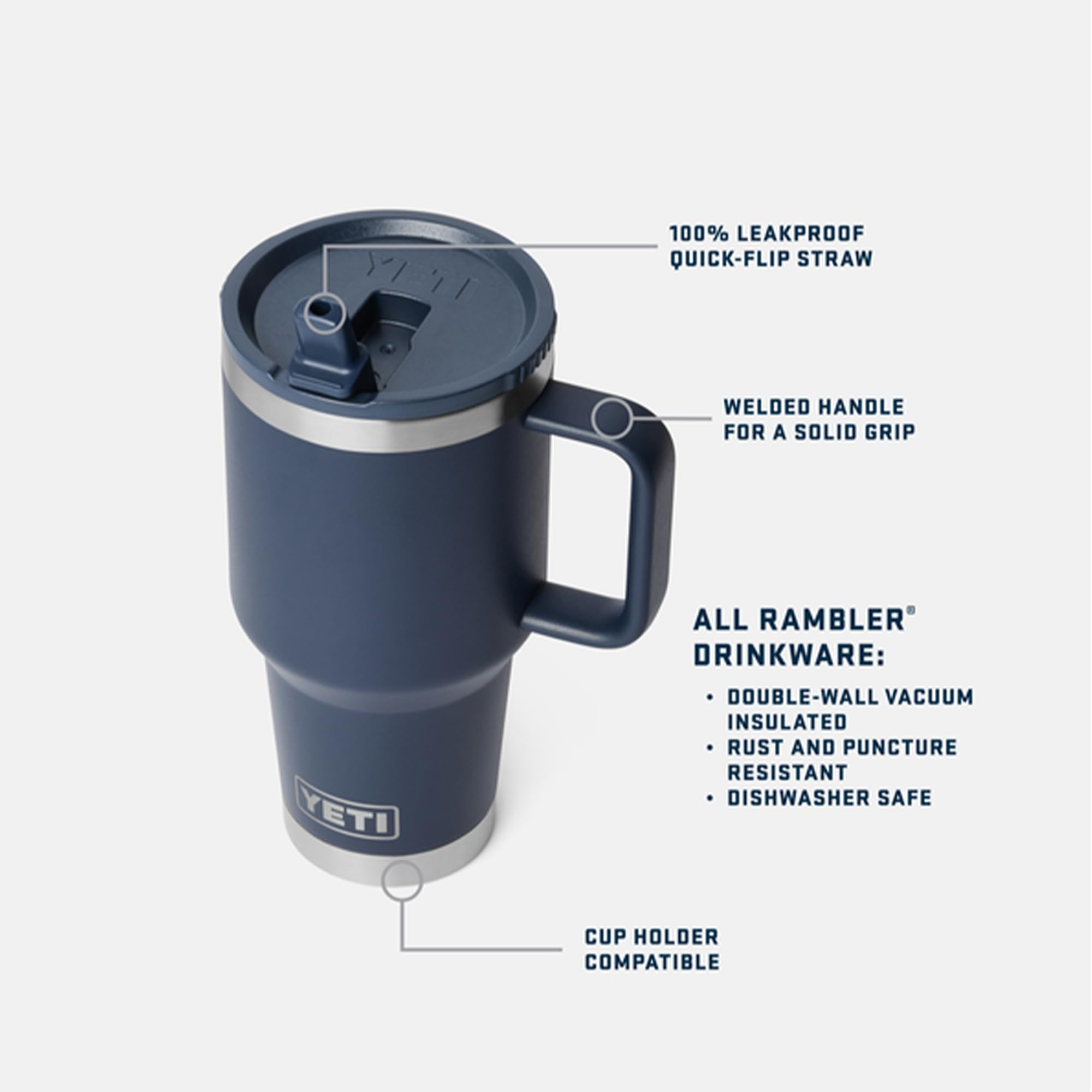 Amazon.com: YETI Rambler 30 oz Travel Mug with Flip Straw Lid