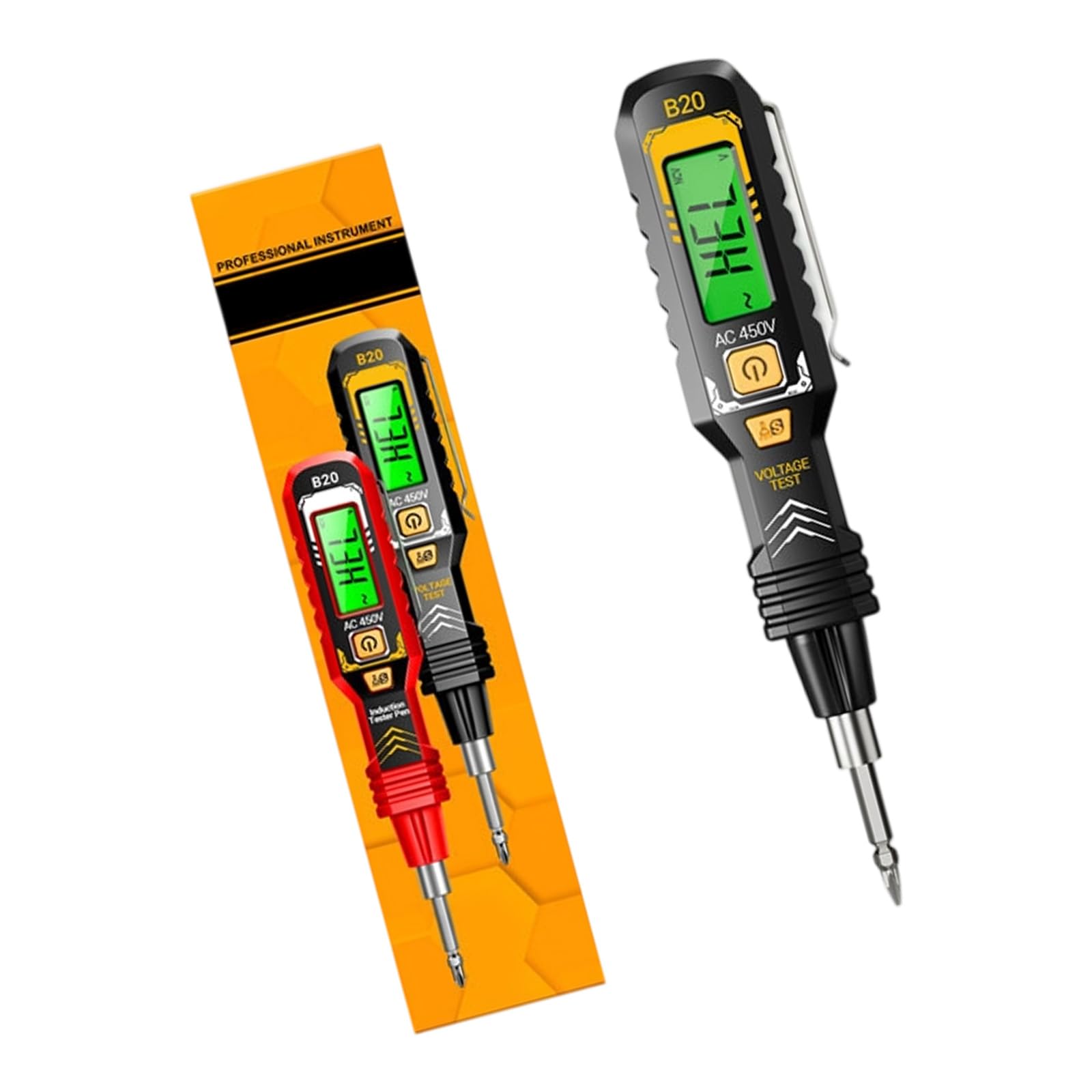 Digital Measuring Pen Voltages Live Wire Detectors NCV Voltages Probes Tester Pen with Alarm Auto Off Backlit Screen Non-Contact AC Tester