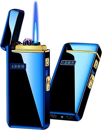 Encendedor electrónico, encendedor eléctrico a prueba de viento, recargable por USB, bobina delgada con sensor inteligente de huellas dactilares,