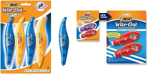 BIC Wite-Out - Cinta correctora exacta (4 unidades) y cinta correctora pequeña (2 unidades)