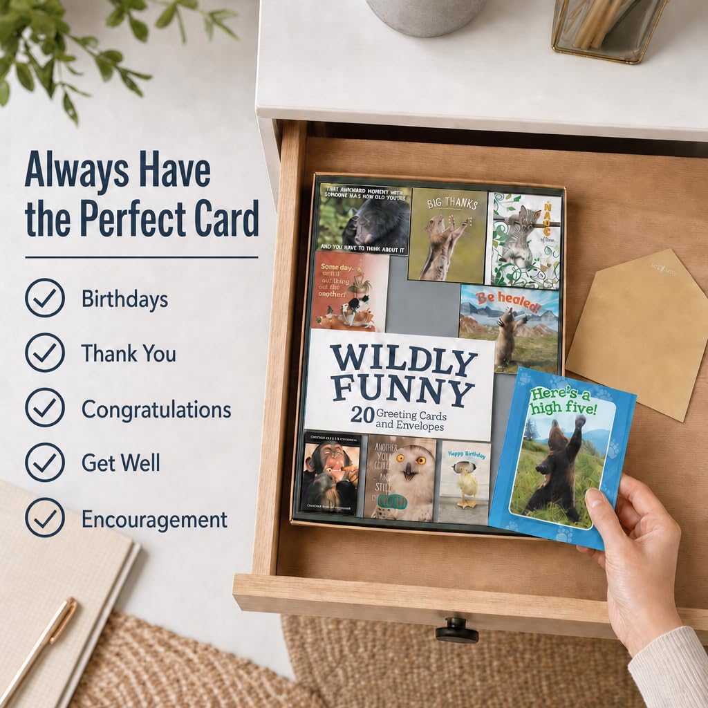 Leanin' Tree, Surtido de tarjetas de felicitación para todas las ocasiones, caja de cartera bellamente diseñada, impresa en papel reciclado con tintas a base de soja, fabricado en los Estados Unidos,