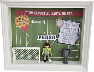 CUADRO PLAYMOBIL Modelo MEJOR ENTRENADOR/A FÚTBOL. Regalo especial para ENTRENADORES. Regalo para FIN DE TEMPORADA o FIN DE CURSO. Regalos para profesores. Regalos personalizados. Regalos TPMAS