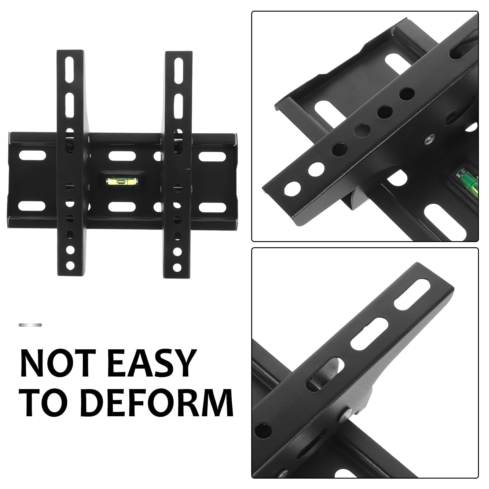 POPETPOP Supporto Tv Parete Fisso in Ferro per Tv 15-42 Pollici, Installazione Facile Distanza Fori 200x200mm, Capacità 20kg per Soggiorno