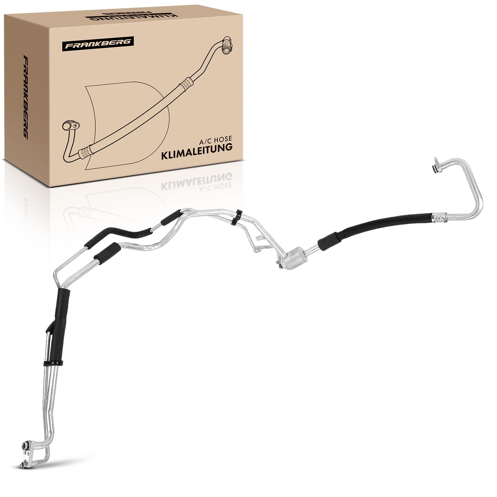 Frankberg Tubería de alta/baja presión aire acondicionado | KTT160135; Compatible con: VF7 nervioso, Expert Box VF3A VF3U VF3X, Plataforma/chasis inestable