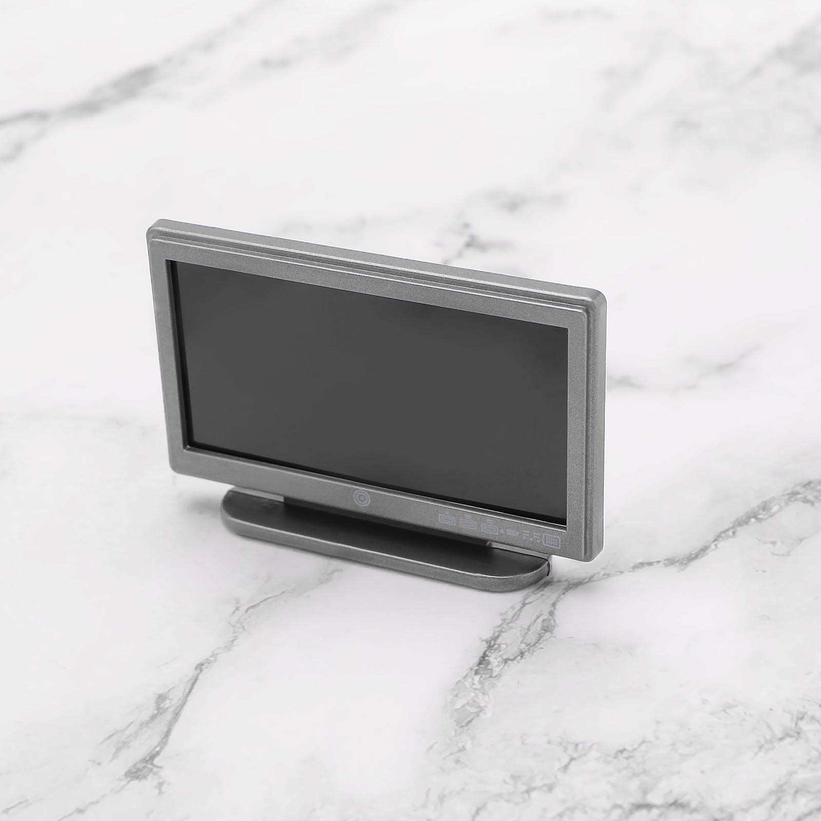 Watris Veiyi Set TV LCD In Miniatura Scala 1:12 Con Telecomando - Accessori Arredamento Per Casa Delle Bambole
