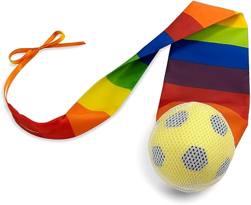 TFORESTER El juego original de los años 90, mosca más de 50 yardas, béisbol de cuero y cola de nailon tricolor, 8 años, color amarillo