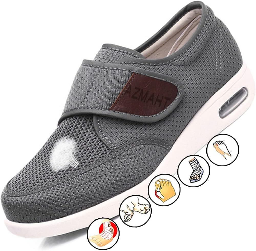 AZMAHT Medical Shoes for Swollen Feet Shoes for Men with Swollen Feet