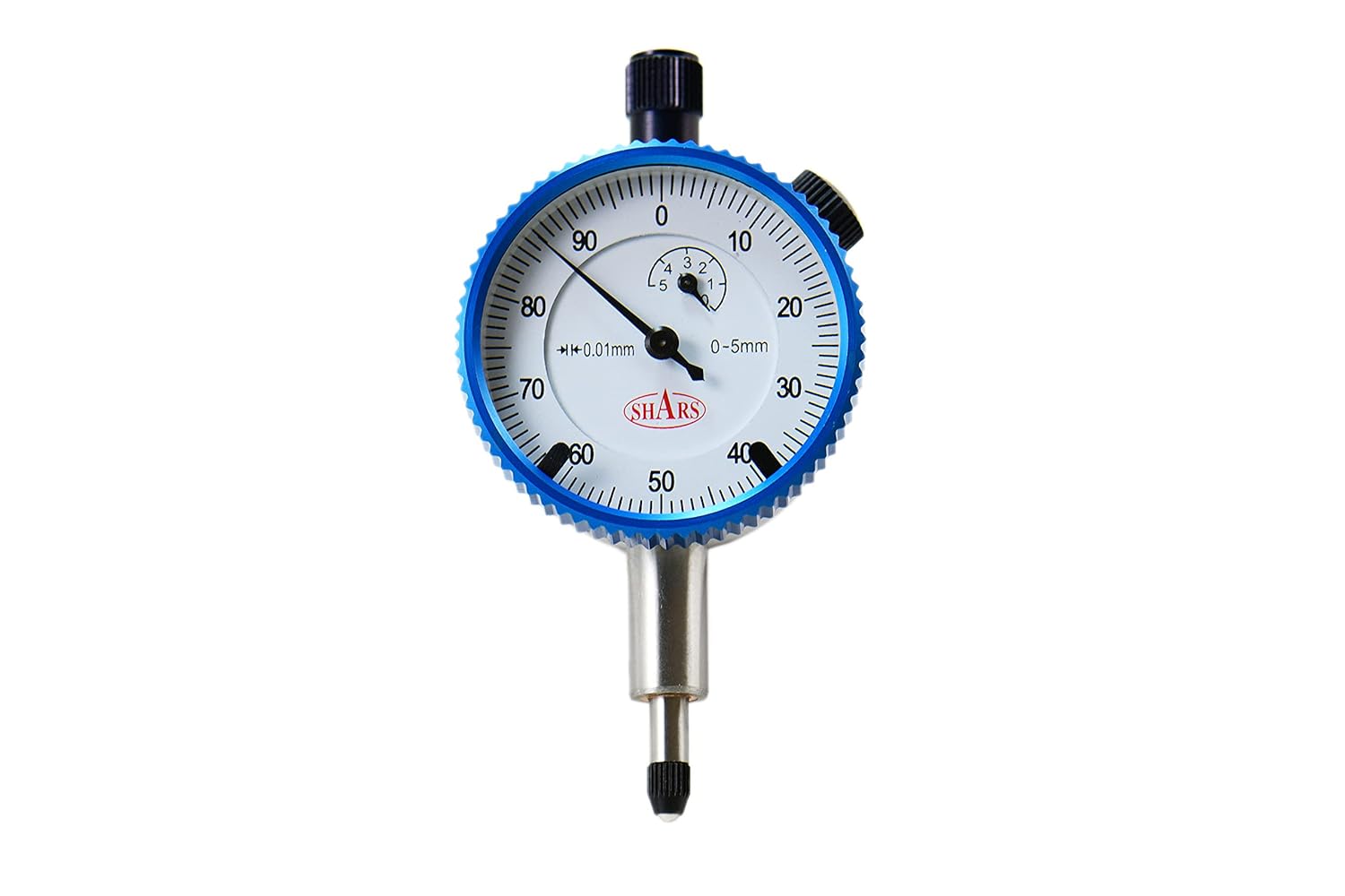 Shars 5mm Dial Indicator White Face .01mm Graduation, AGD1 Lug Back 303-3100A P