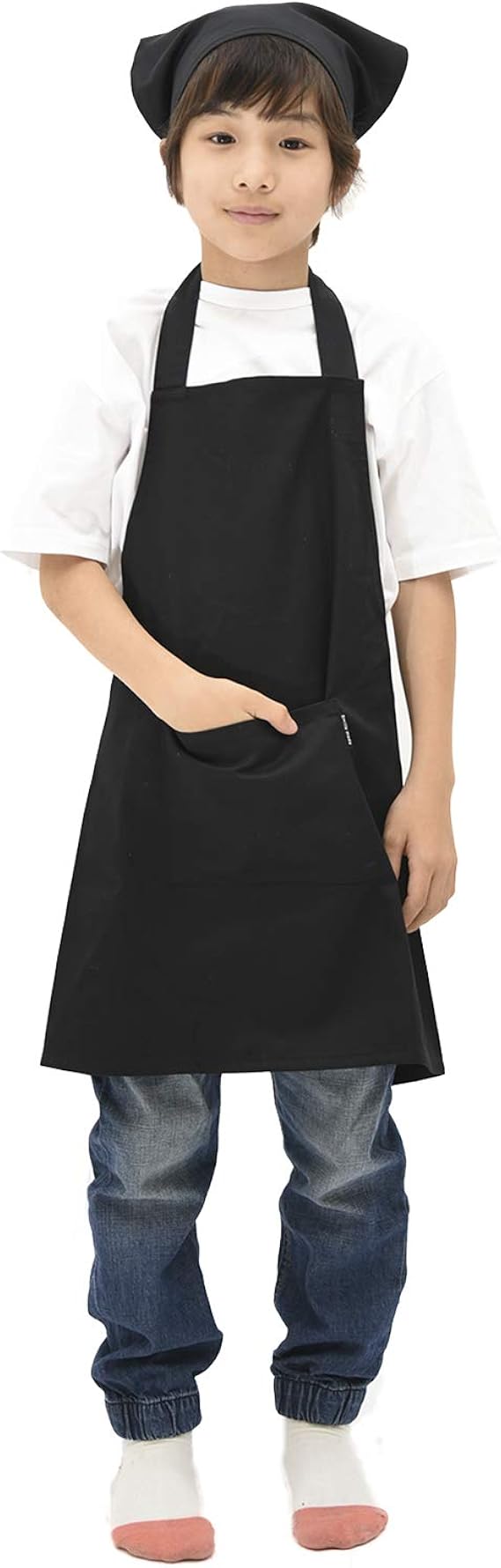 Amazon Co Jp Smile Mode 子供用エプロン キッズ用エプロン 三角巾セット 小学生 無地 シンプル 着脱簡単 かわいい 収納バッグ付き 男女兼用 おしゃれ ユニセックス Sml 4カラー ホーム キッチン