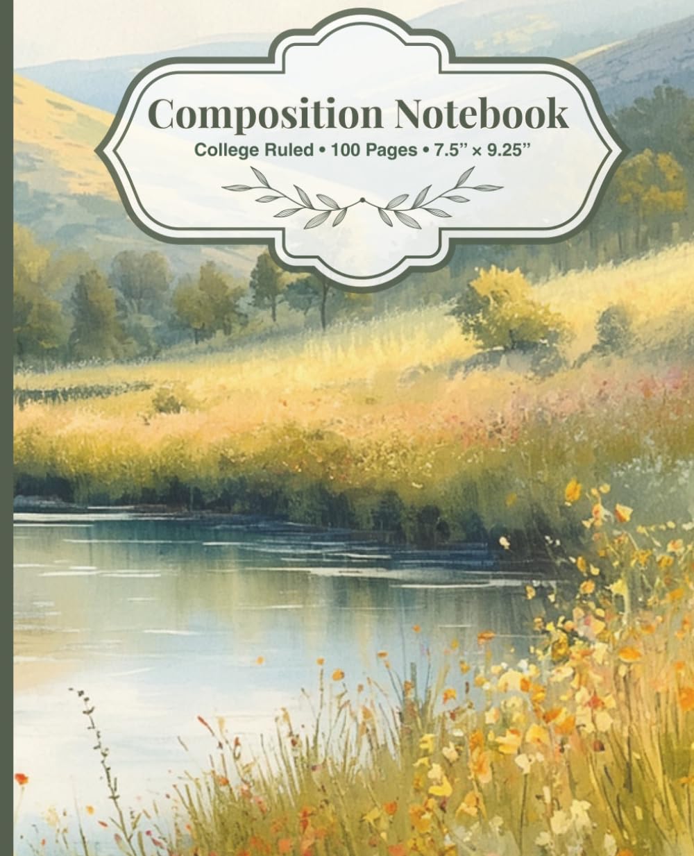 Wild meadow Composition Notebook: College Ruled • 100 Pages • 7.5” × 9.25”
