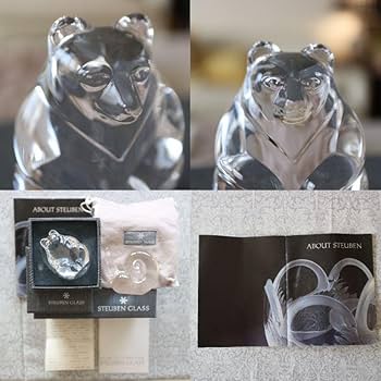 希少　STEUBEN GLASS スチューベングラス 熊 ベア Amazon.co.jp: 品 STEUBEN GLASS スチューベングラス 熊 ベア