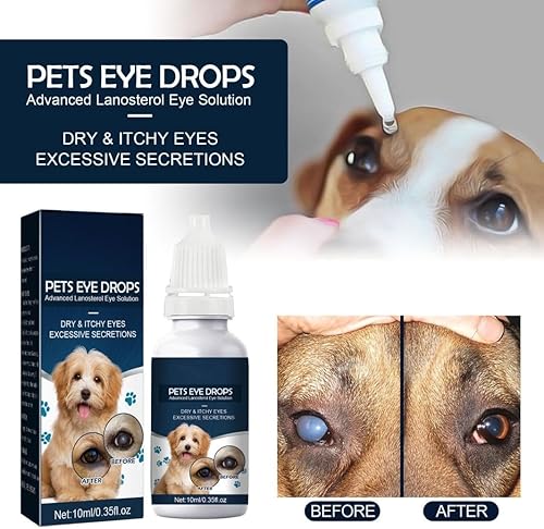 Miniatura 2 de Gotas de cataratas para mascotas, gotas suaves y seguras para los ojos de perro, mejoran la visión ocular y las cataratas, para aliviar la comodidad