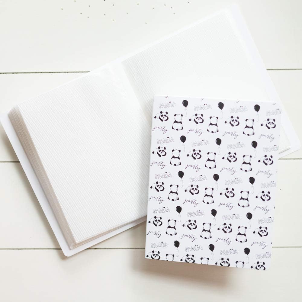 Photo Booth Photo Album - For Wedding or Party- Holds 120 Photobooth 2x6 Photo Strips - Slide In (2X6, PARTY PANDA, 1)