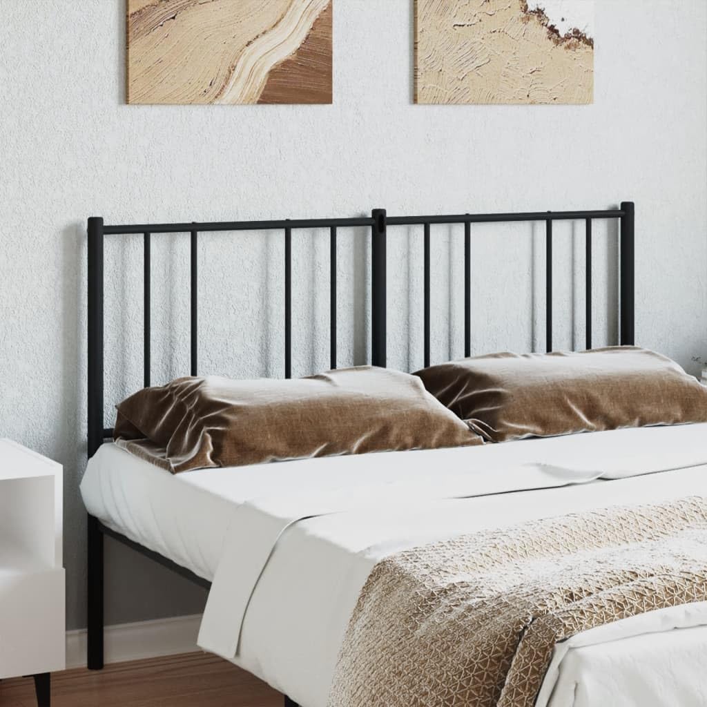 Genérico Cabecero de Metal Negro 135 cm,Mobiliario,Camas y Accesorios,Cabeceros y pies de cama-352512