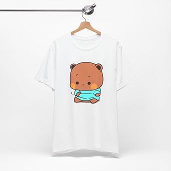 Andii Chubby Dudu Holding Waist Fat Graphic Tee - Fun Bubu & Dudu Design for Humor Lovers