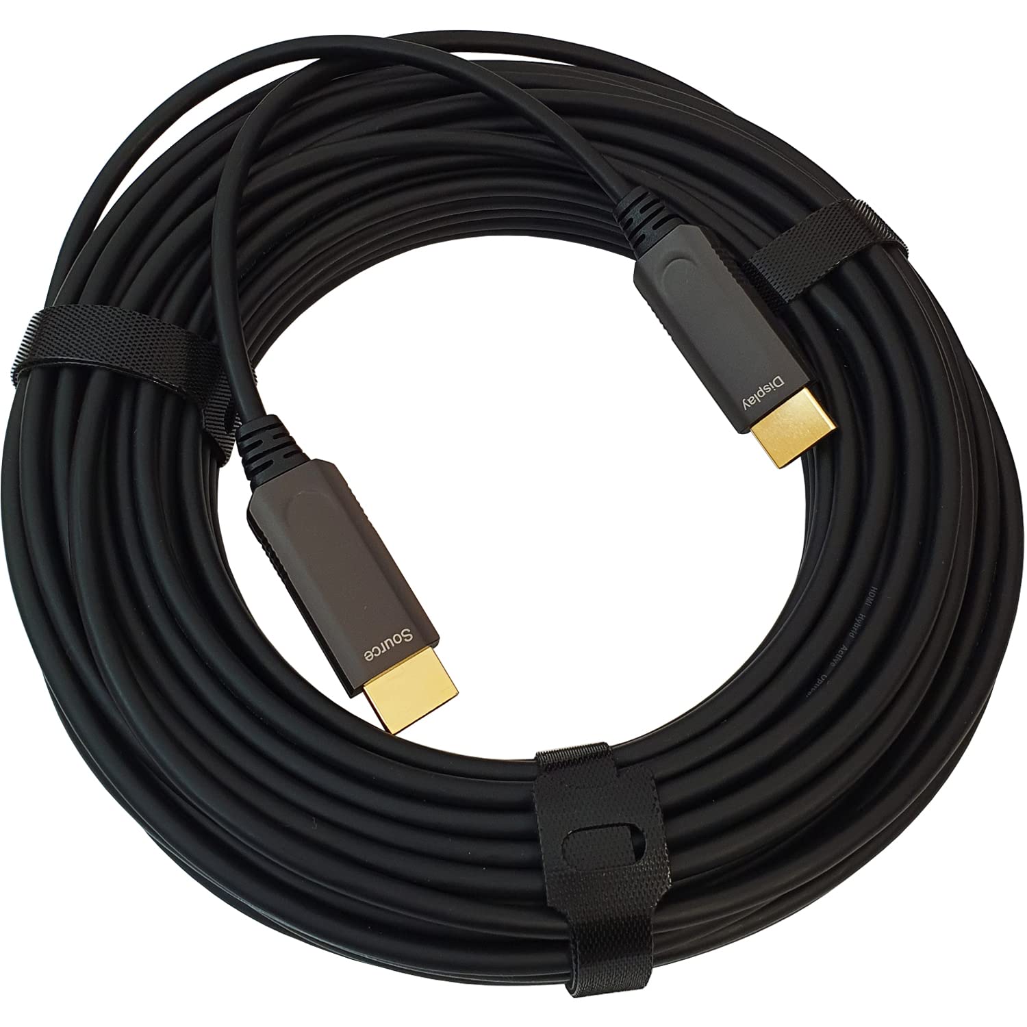 Aktywny optyczny kabel HDMI 20 m - 8K przy 60 Hz | 4K przy 120 Hz 48 Gb/s - kompatybilny z PS5 Xbox Series X - Premium męski na męski złoty długi przewód HDMI AOC