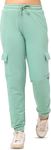 Nuego Cotton Blend Joggers for Girls Regular Fit Trackpants Girl, Stretchable, Ultra-Soft &amp; Breathable Trendy Solid Kids G...