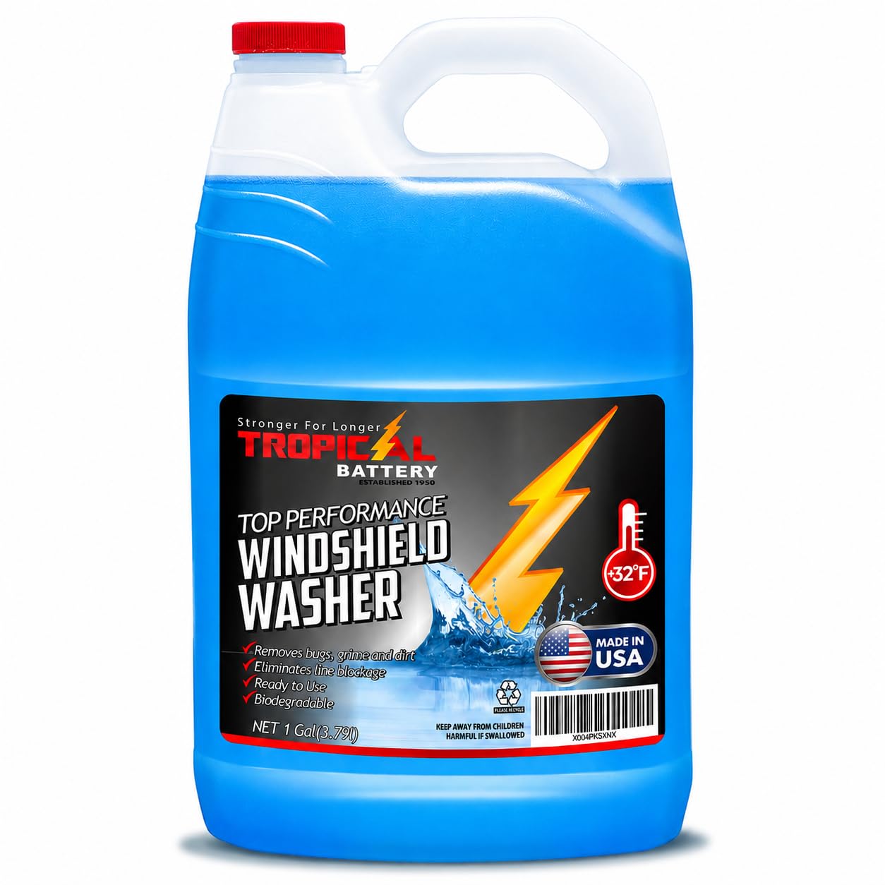 Tropical Battery Premium Windshield Washer Fluid
