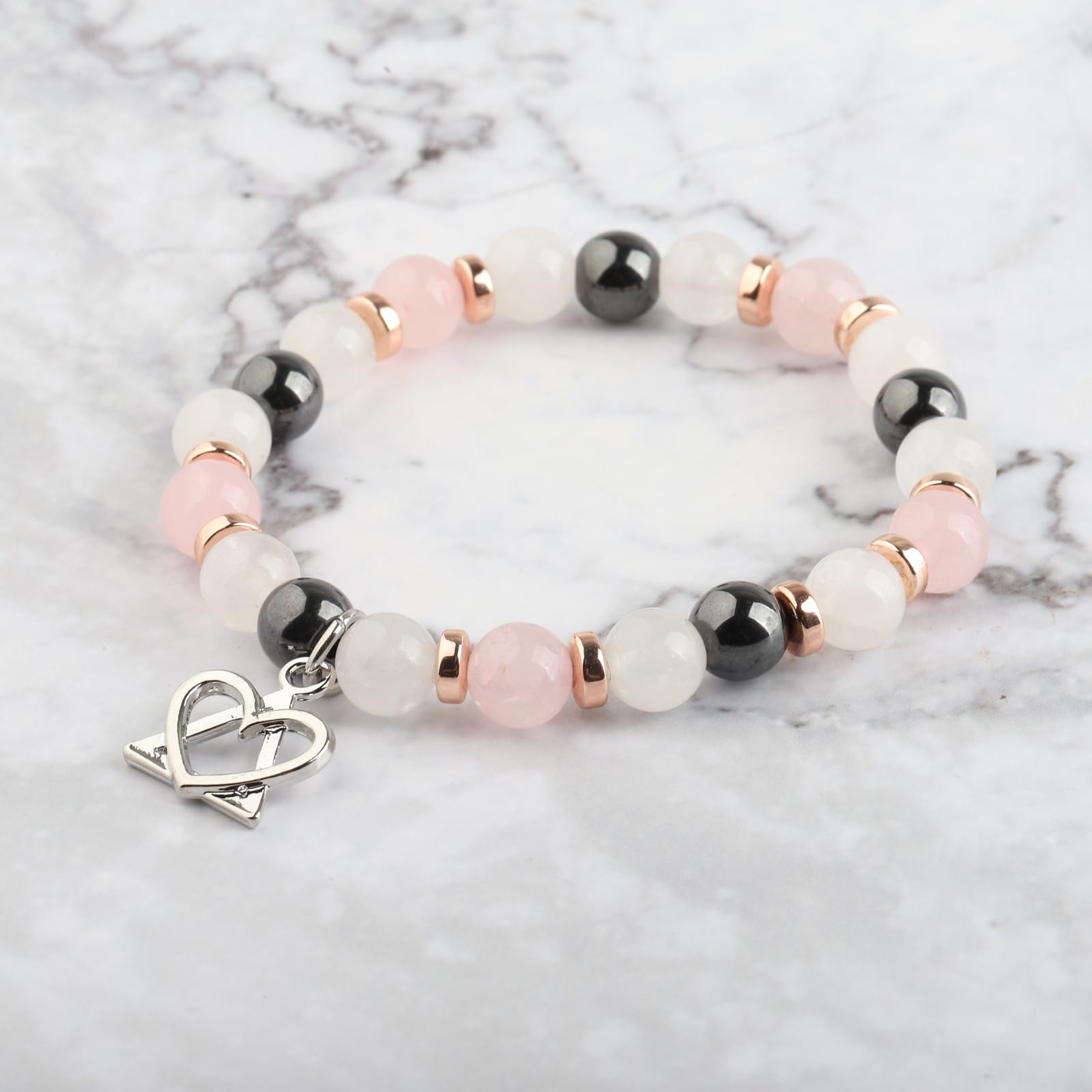 WSNANG Adoption Heart Triangle Charm Bracelet Adoption Symbol Jewelry Foster Mom Gotcha Day Gift