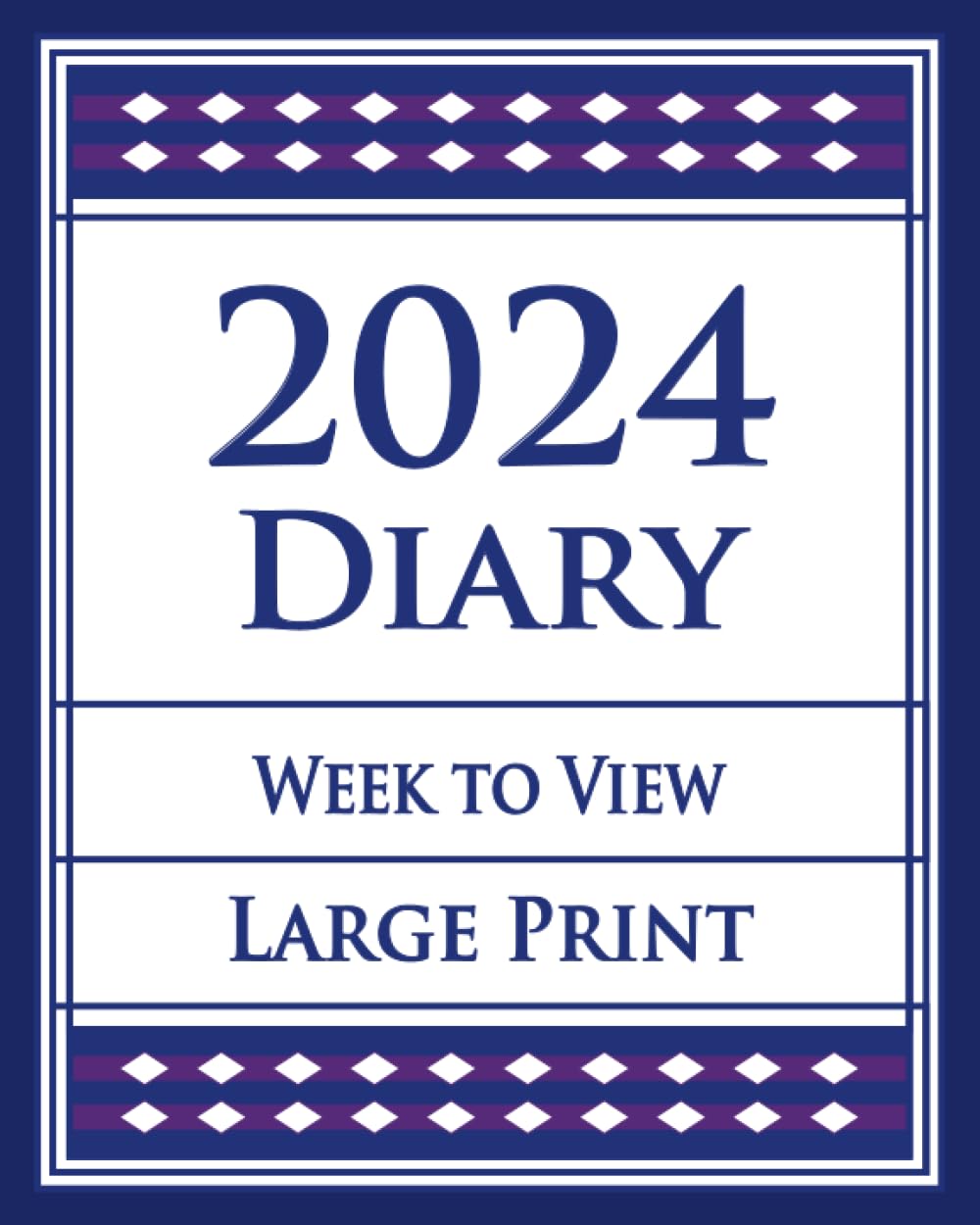 Large Print Diary 2024 Week to View Navy