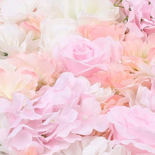 Miniatura 6 de Gdrasuya10 10 paneles de flores artificiales de seda, panel floral de seda, decoración de fondo de pared, tapete de flores para bodas, fiestas,