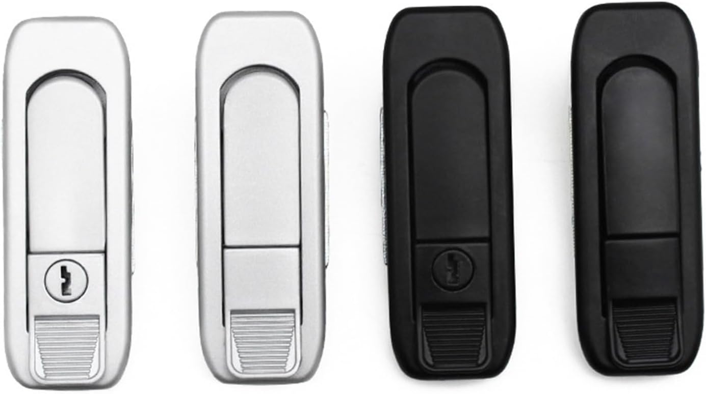 Flat Handle Lock Panel Lock Industrial Machinery Equipment Chassis Cabinet Door Special Rotary Lock 1Pcs(Greyish Brown)