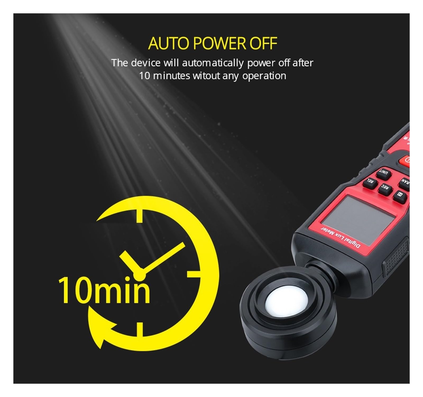 Medidor de Luz, Fotómetro digital, luxómetro, comprobador de luz, espectrómetro fotográfico, detector de luminosidad portátil, luxómetro de 1 a 200 000, pantalla LCD.