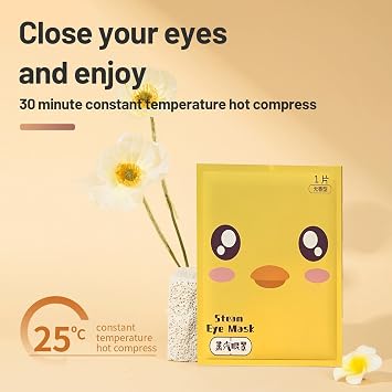 Self-Warming Eye Mask - Pack of 10, Warming Eye Compress for Dry Eyes, Stress Relief & Better Sleep, Ideal Eye Care for Relaxation, Spa & Travel Steam Eye Masks