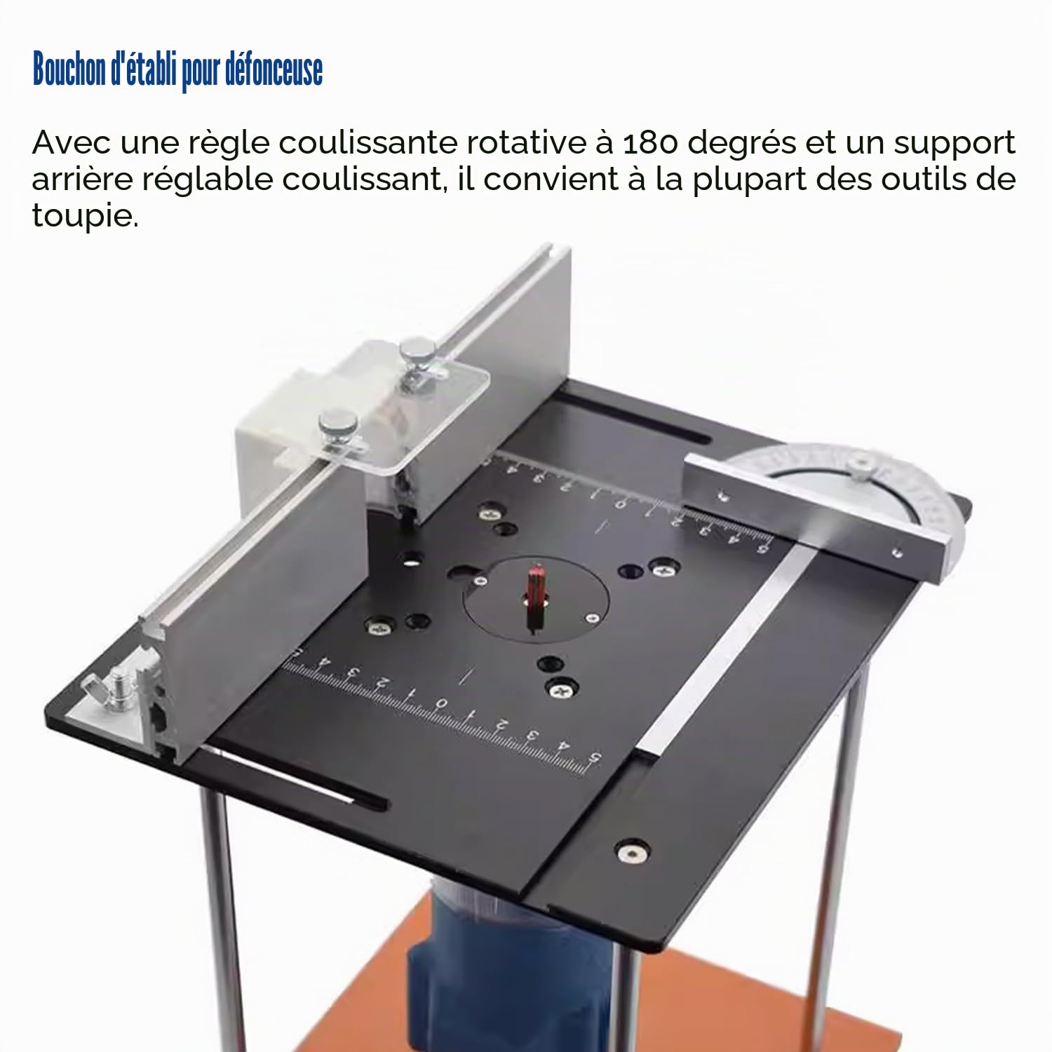 Table DéFonceuse Plaque Aluminium, Table Fraisage Insert Avec Support De Torsion Coudé, DéFonceuse Plaque, Defonceuse A Bois Accessoire Pour Fraisage Rainurage Finition