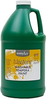 Handy Art Little Masters Washable Tempera Paint, Half Gallon, Green,212-745 64 Fl Oz (Pack of 1)
