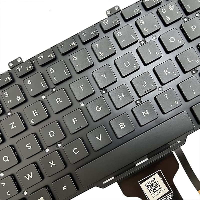 Gintai AZERTY Francia Billentyűzet Dell Latitude 7400 7410 5400 5410 Háttérvilágítás