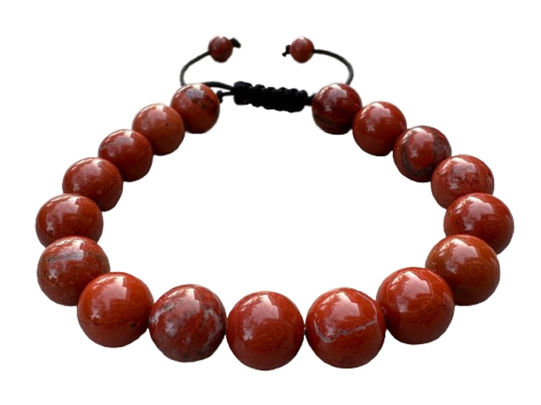 GAF TREASURES Grade A ++ Gemstone Round Bead Adjustable Bracelet 10mm, Genuine Crystal Bead Bracelet, Gift for Men & Women