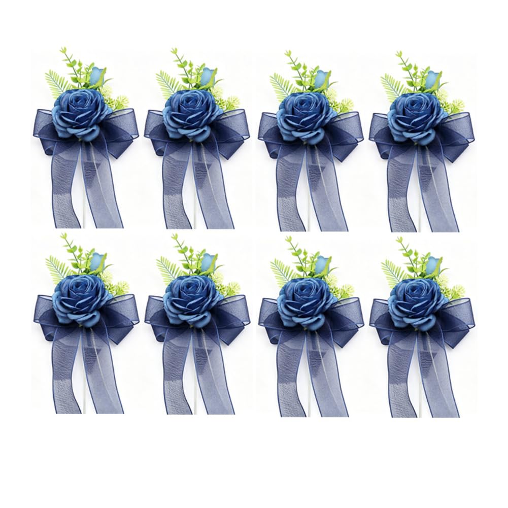 Autoschmuck 12 Stück Autoschleifen rückspiegel deko Hochzeitsauto Autodeko