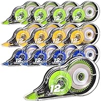 Lanjue 12 Stück Korrekturroller Maus, 5 mm x 12 m Korrekturmaus, Korrekturband Set Mini mit Schutzkappe Schreibwaren für Schüler Lehrer Büro Zuhause