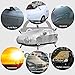 Tecoom Light Shell Waterproof UV-Proof Windproof Design Car Cover with Zipper Storage and Lock for All Weather Indoor Outdoor Fit 160-172 Inches Hatchback