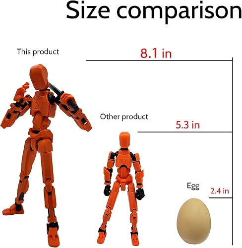 Miniatura 2 de Figura de acción Dummy20 impresa en 3D de 8.1 pulgadas, juguete mecánico movible de cuerpo completo, múltiples accesorios, decoración de escritorio