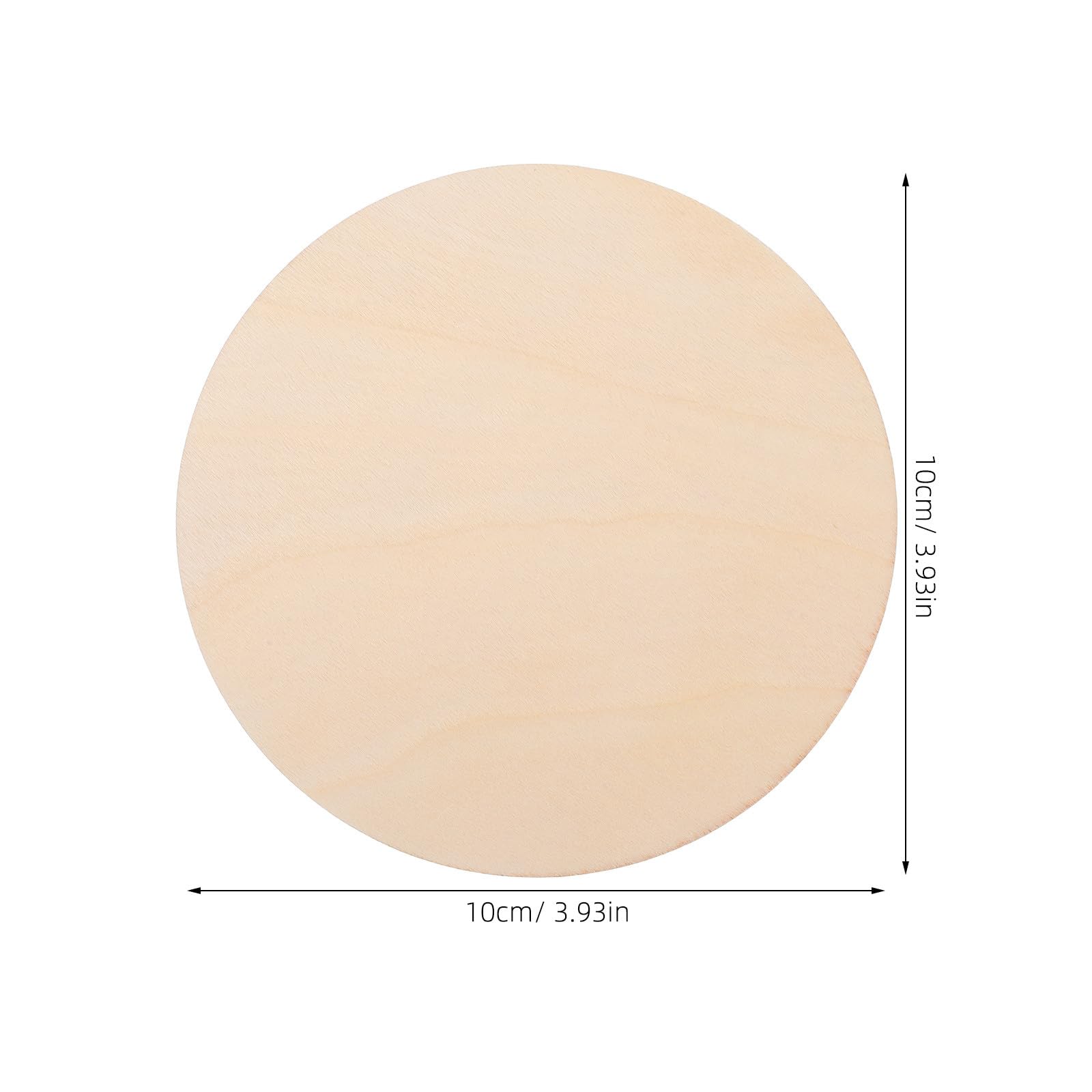 Housoutil 50 piezas Círculos de Madera Redondos Lisos para Manualidades de Madera Natural sin Terminar para Pintura y Decoración